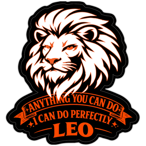 Leo zodiac lion sticker design