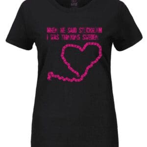 Black t-shirt with humorous Stockholm Sweden slogan