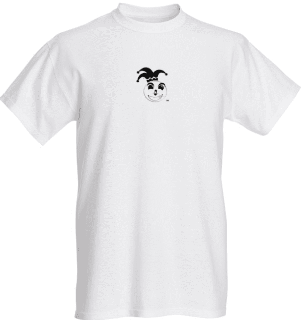 A white t-shirt with an animal on it.
