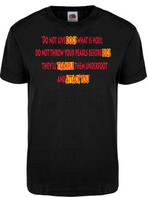 A black t-shirt with the words " do not give boo what is hoax ".