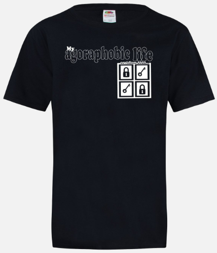 A black t-shirt with the words " graphic life ".