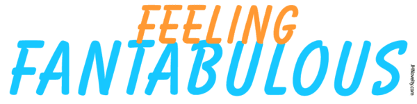 A blue and orange logo for the feeling fabulous campaign.
