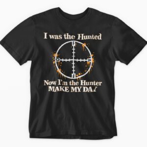 Black t-shirt with hunter graphic design