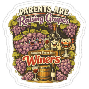 Turning Kids into Grapes - STICKER 10 PACK