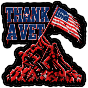 Thank A Vet - STICKER 10 PACK